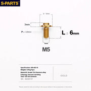 S-PARTS A3 Umbrella Head M5 L06-55mm D10 Motorcycle Electric Vehicle Titanium Screw