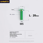 S-PARTS A3 Umbrella Head M5 L06-55mm D10 Motorcycle Electric Vehicle Titanium Screw