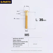 S-PARTS A3 Umbrella Head M5 L06-55mm D10 Motorcycle Electric Vehicle Titanium Screw