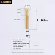 S-PARTS A3 Umbrella Head M5 L06-55mm D10 Motorcycle Electric Vehicle Titanium Screw