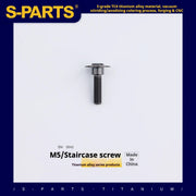 S-PARTS A3 Umbrella Head Step Series M5 Black Titanium Screws for Motorcycles and Cars