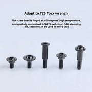 S-PARTS A3 Umbrella Head Step Series M5 Blue Titanium Screws for Motorcycles and Cars