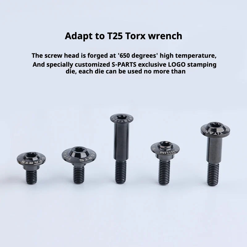 S-PARTS A3 Umbrella Head Step Series M5 Gold Titanium Screws for Motorcycles and Cars