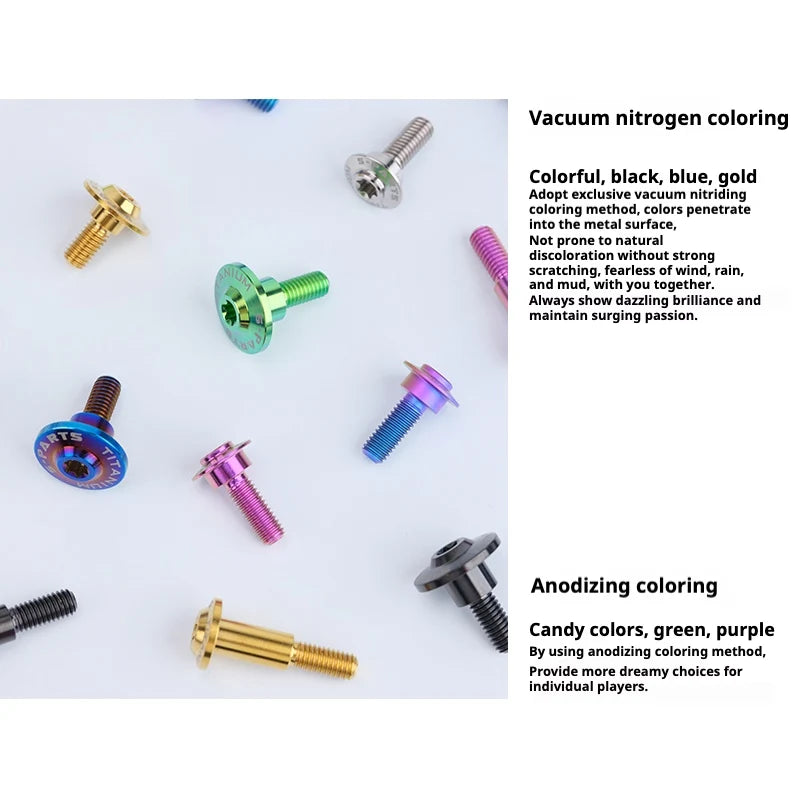 S-PARTS A3 Umbrella Head Step Series M5 Purple Titanium Screws for Motorcycles and Cars