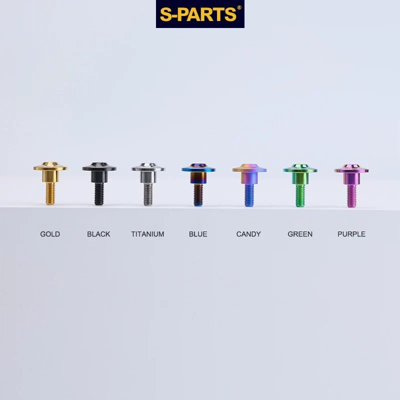 S-PARTS A3 Umbrella Head Step Series M5 Purple Titanium Screws for Motorcycles and Cars