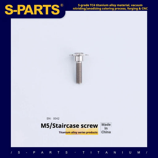 S-PARTS A3 Umbrella Head Step Series M5 Titanium Color Screws for Motorcycles and Cars