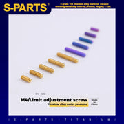 S-PARTS Titanium Derailleur Adjustment Screws | Front / Rear Limit & Tension Fine-Tuning Bolts for Road Mountain Bike