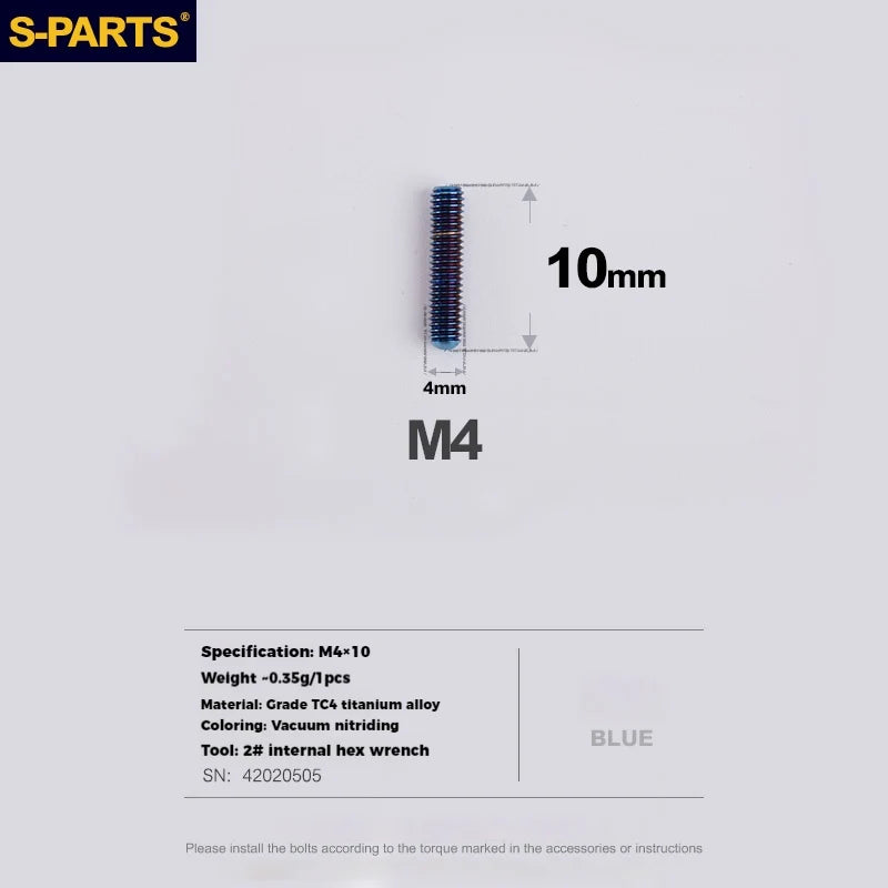 S-PARTS Titanium Derailleur Adjustment Screws | Front / Rear Limit & Tension Fine-Tuning Bolts for Road Mountain Bike - Detail 7