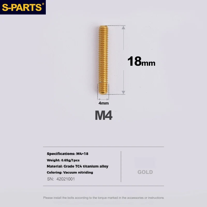 S-PARTS Titanium Derailleur Adjustment Screws | Front / Rear Limit & Tension Fine-Tuning Bolts for Road Mountain Bike - Detail 18