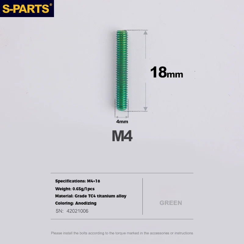 S-PARTS Titanium Derailleur Adjustment Screws | Front / Rear Limit & Tension Fine-Tuning Bolts for Road Mountain Bike - Detail 22