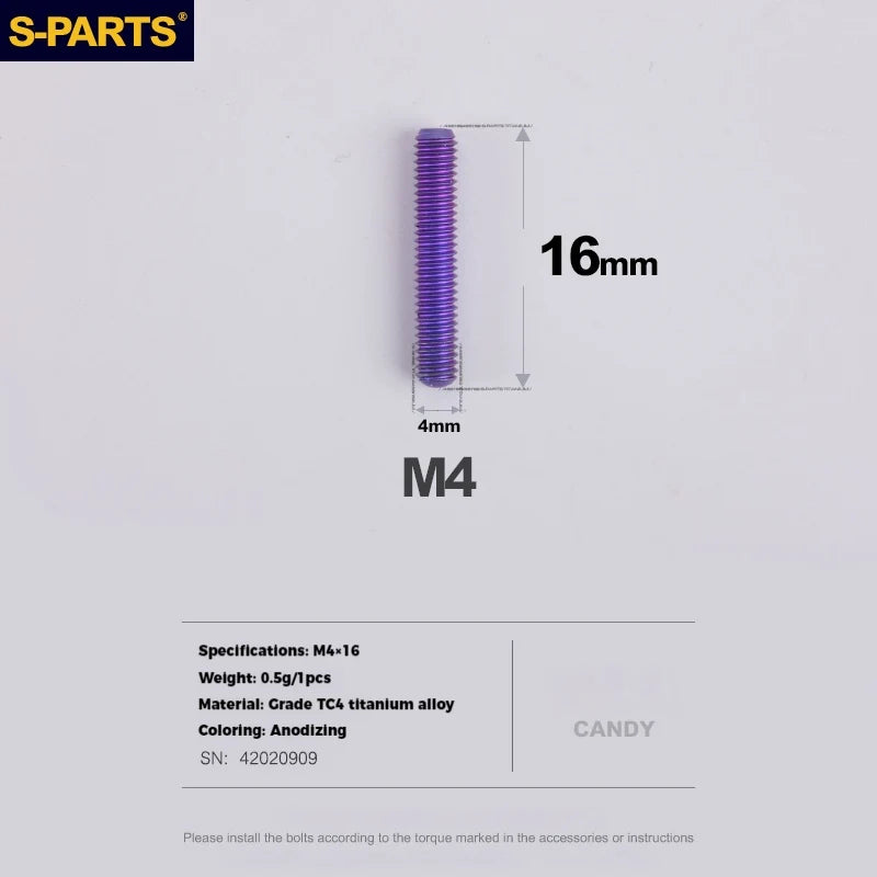 S-PARTS Titanium Derailleur Adjustment Screws | Front / Rear Limit & Tension Fine-Tuning Bolts for Road Mountain Bike - Detail 27