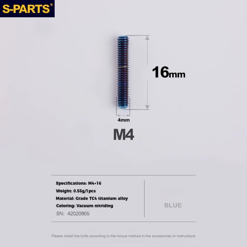 S-PARTS Titanium Derailleur Adjustment Screws | Front / Rear Limit & Tension Fine-Tuning Bolts for Road Mountain Bike - Detail 34