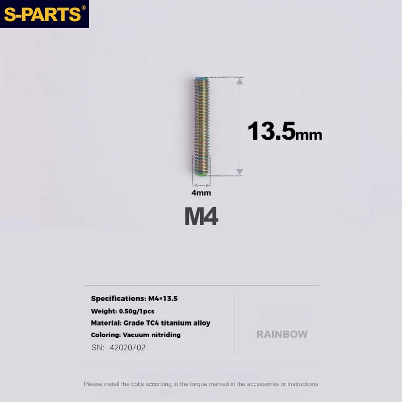 S-PARTS Titanium Derailleur Adjustment Screws | Front / Rear Limit & Tension Fine-Tuning Bolts for Road Mountain Bike - Detail 52
