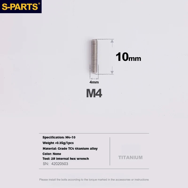 S-PARTS Titanium Derailleur Adjustment Screws | Front / Rear Limit & Tension Fine-Tuning Bolts for Road Mountain Bike - Detail 55