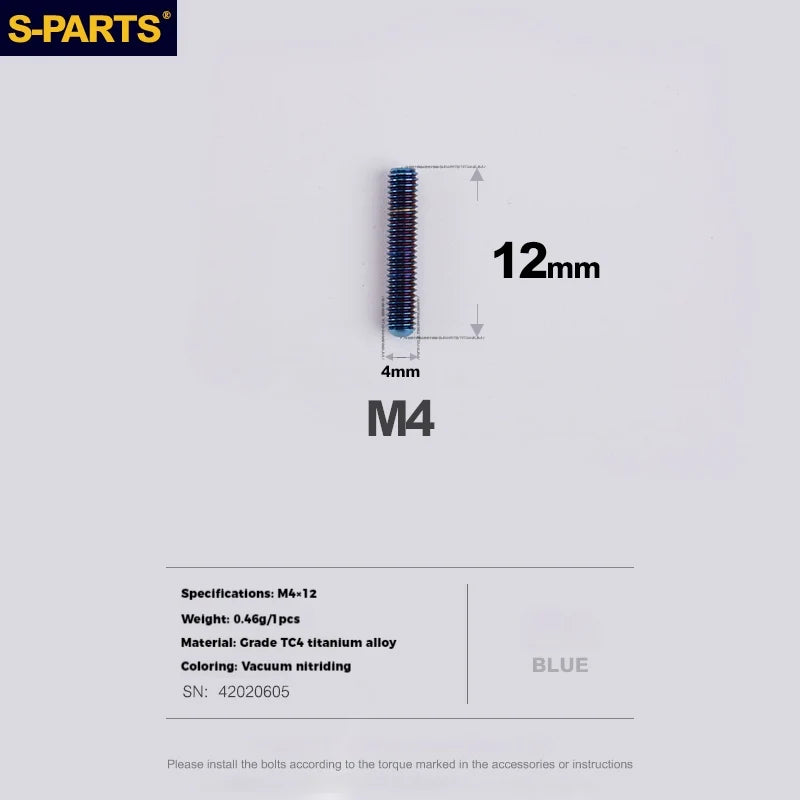 S-PARTS Titanium Derailleur Adjustment Screws | Front / Rear Limit & Tension Fine-Tuning Bolts for Road Mountain Bike - Detail 65