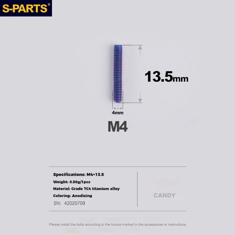 S-PARTS Titanium Derailleur Adjustment Screws | Front / Rear Limit & Tension Fine-Tuning Bolts for Road Mountain Bike - Detail 74