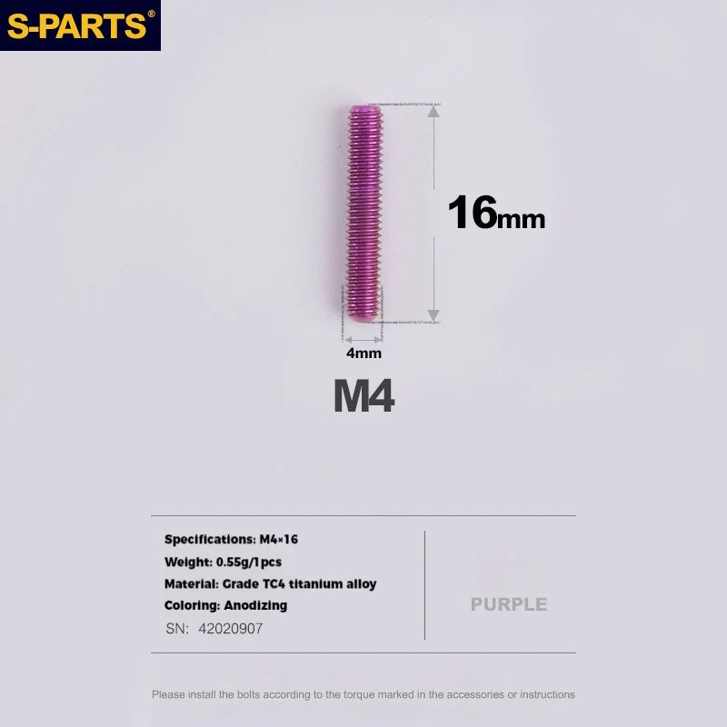 S-PARTS Titanium Derailleur Adjustment Screws | Front / Rear Limit & Tension Fine-Tuning Bolts for Road Mountain Bike - Detail 84