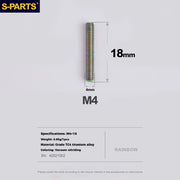 S-PARTS Titanium Derailleur Adjustment Screws | Front / Rear Limit & Tension Fine-Tuning Bolts for Road Mountain Bike - Detail 86