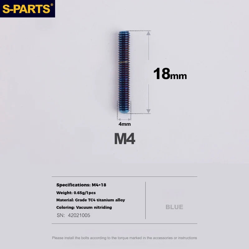 S-PARTS Titanium Derailleur Adjustment Screws | Front / Rear Limit & Tension Fine-Tuning Bolts for Road Mountain Bike - Detail 89