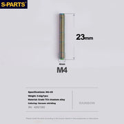 S-PARTS Titanium Derailleur Adjustment Screws | Front / Rear Limit & Tension Fine-Tuning Bolts for Road Mountain Bike - Detail 94