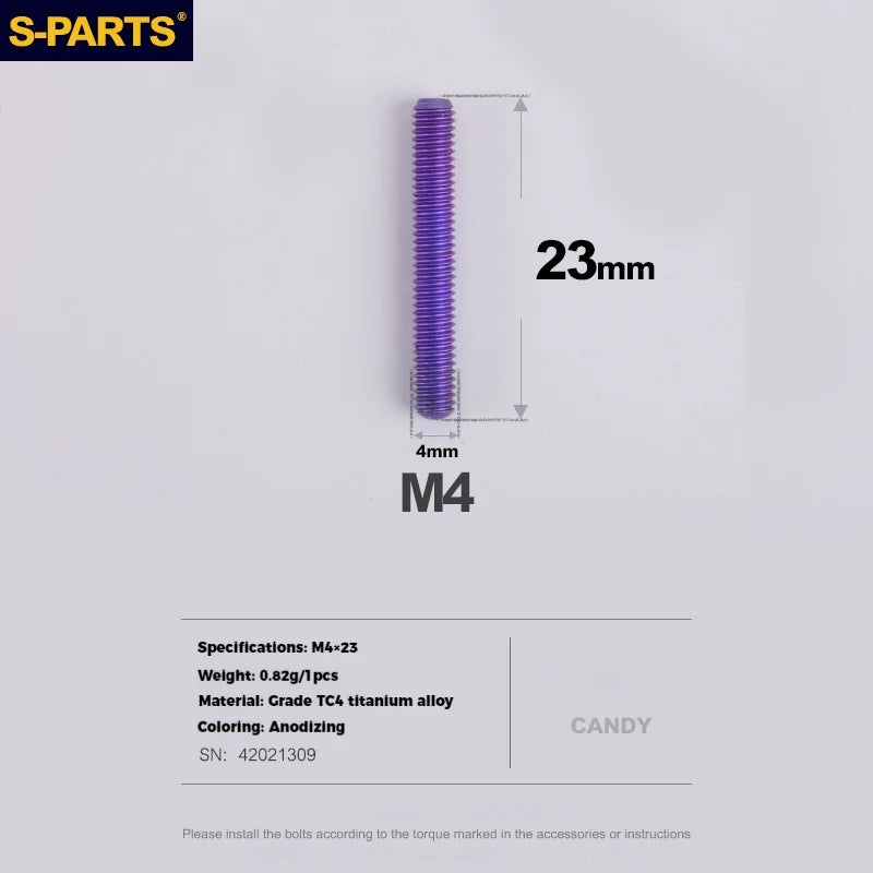 S-PARTS Titanium Derailleur Adjustment Screws | Front / Rear Limit & Tension Fine-Tuning Bolts for Road Mountain Bike - Detail 98