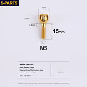 S-PARTS Bicycle Shifter Cable Titanium Adjustment Knob