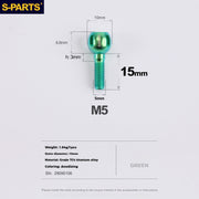 S-PARTS Bicycle Shifter Cable Titanium Adjustment Knob