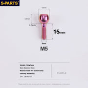 S-PARTS Bicycle Shifter Cable Titanium Adjustment Knob
