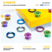 S-PARTS Titanium Crank Bolt Kit