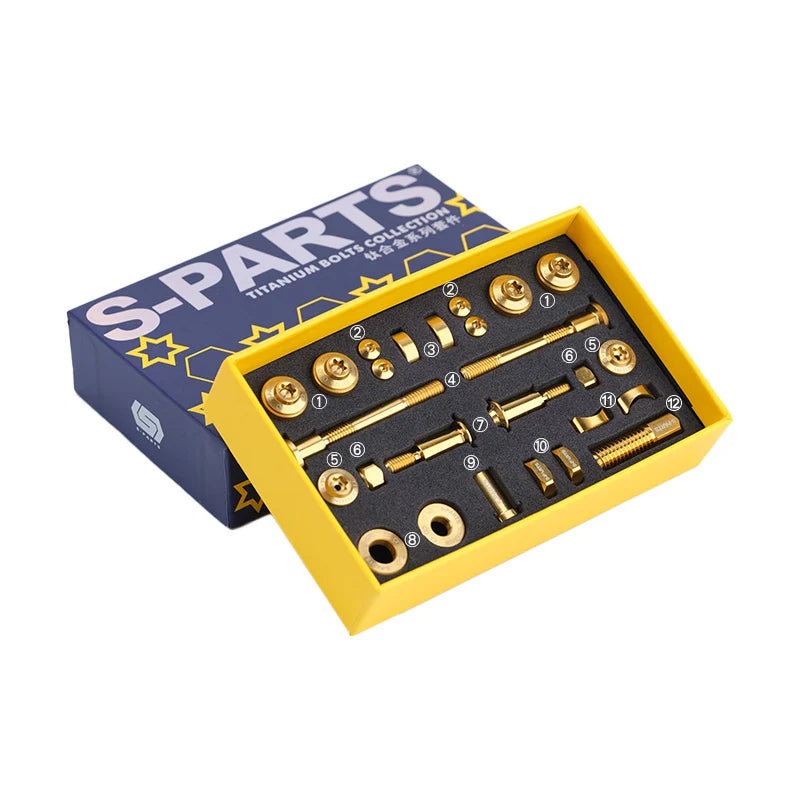 S-PARTS Brompton Titanium Brake Screw Series Gold