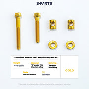 S-PARTS Cannondale SuperSix Gen 5 Titanium Seatpost Clamp Bolt Kit — TC4 Gold
