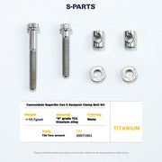 S-PARTS Cannondale SuperSix Gen 5 Titanium Seatpost Clamp Bolt Kit — TC4 Silver