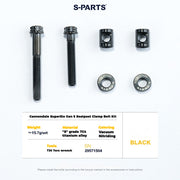 S-PARTS Cannondale SuperSix Gen 5 Titanium Seatpost Clamp Bolt Kit — TC4 Black