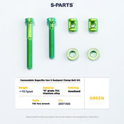 S-PARTS Cannondale SuperSix Gen 5 Titanium Seatpost Clamp Bolt Kit — TC4 Green