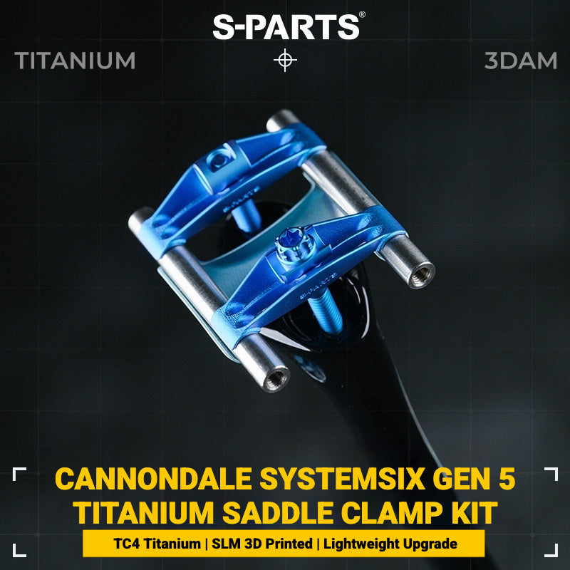 S-PARTS Cannondale SystemSix Gen 5 3D-Printed Titanium Saddle Clamp Yoke Kit
