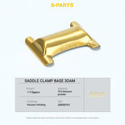 S-PARTS Cannondale SystemSix Gen 5 3D-Printed Titanium Saddle Clamp Yoke Kit Saddle Clamp Base Gold