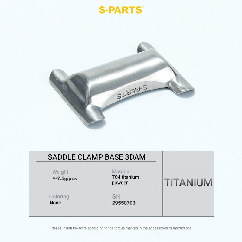 S-PARTS Cannondale SystemSix Gen 5 3D-Printed Titanium Saddle Clamp Yoke Kit Saddle Clamp Base