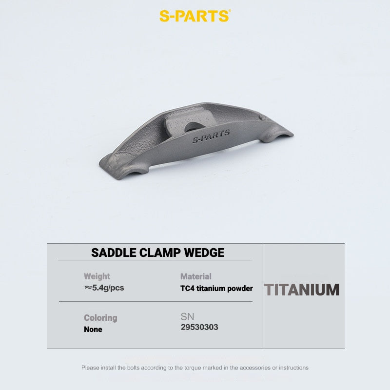 S-PARTS Cannondale SystemSix Gen 5 3D-Printed Titanium Saddle Clamp Yoke Kit Saddle Clamp Wedge(2pcs)