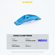 S-PARTS Cannondale SystemSix Gen 5 3D-Printed Titanium Saddle Clamp Yoke Kit Saddle Clamp Wedge(2pcs) Indigo