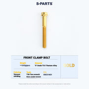 S-PARTS Cannondale SystemSix Gen 5 3D-Printed Titanium Saddle Clamp Yoke Kit Front Clamp Bolt Gold