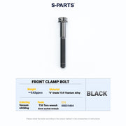 S-PARTS Cannondale SystemSix Gen 5 3D-Printed Titanium Saddle Clamp Yoke Kit Front Clamp Bolt Black