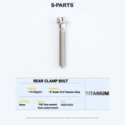 S-PARTS Cannondale SystemSix Gen 5 3D-Printed Titanium Saddle Clamp Yoke Kit Rear Clamp Bolt