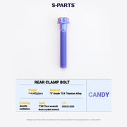 S-PARTS Cannondale SystemSix Gen 5 3D-Printed Titanium Saddle Clamp Yoke Kit Rear Clamp Bolt Candy