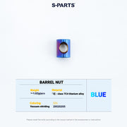 S-PARTS Cannondale SystemSix Gen 5 3D-Printed Titanium Saddle Clamp Yoke Kit Barrel Nut (2pcs) Blue