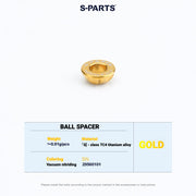 S-PARTS Cannondale SystemSix Gen 5 3D-Printed Titanium Saddle Clamp Yoke Kit Ball Spacer Gold