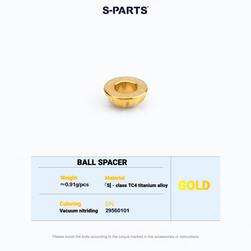 S-PARTS Cannondale SystemSix Gen 5 3D-Printed Titanium Saddle Clamp Yoke Kit Ball Spacer Gold