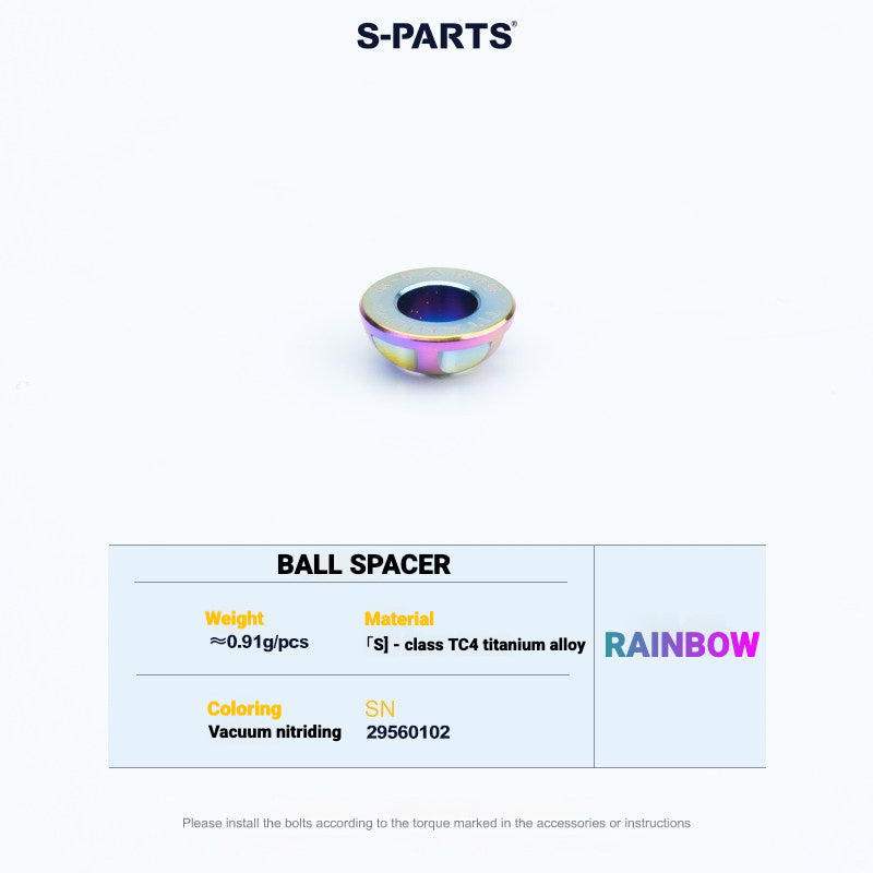 S-PARTS Cannondale SystemSix Gen 5 3D-Printed Titanium Saddle Clamp Yoke Kit Ball Spacer Rainbow