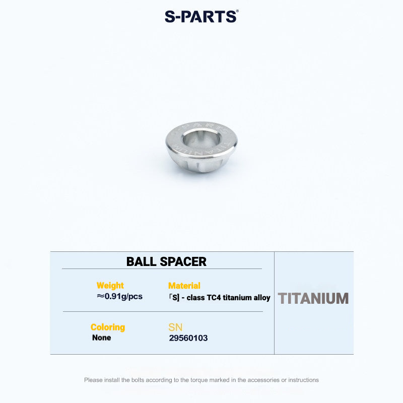 S-PARTS Cannondale SystemSix Gen 5 3D-Printed Titanium Saddle Clamp Yoke Kit Ball Spacer