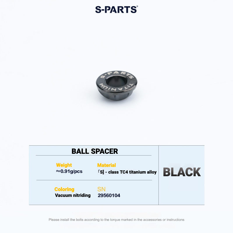 S-PARTS Cannondale SystemSix Gen 5 3D-Printed Titanium Saddle Clamp Yoke Kit Ball Spacer Black
