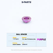 S-PARTS Cannondale SystemSix Gen 5 3D-Printed Titanium Saddle Clamp Yoke Kit Ball Spacer Purple